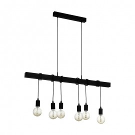 Lamparas Eglo Lampara Townshend Negro 49755