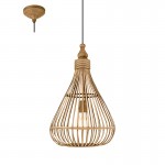 Lamparas Eglo Colgante Vintage Amsfield Madera 49772