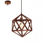 Lamparas Eglo Colgante Vintage Embleton Cobre Viejo 49797