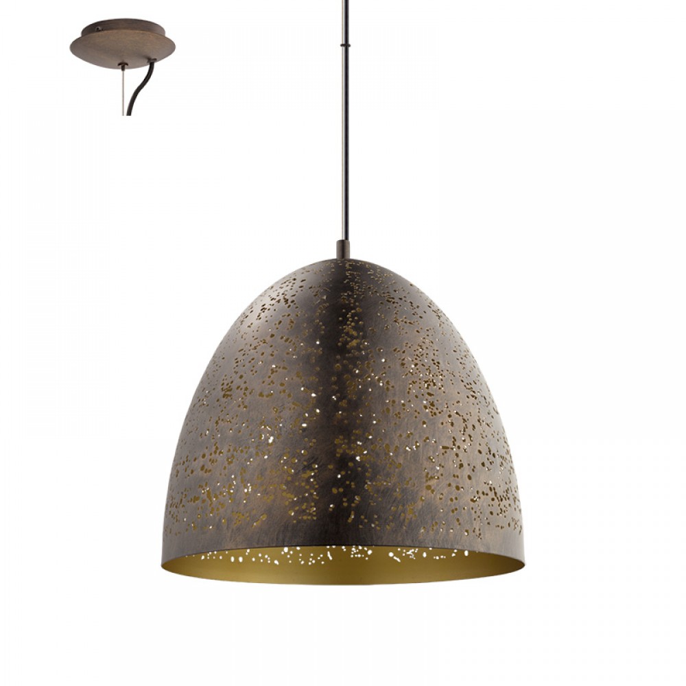 Lamparas Eglo Colgante Vintage Safi Marron 49815