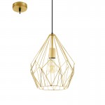 Lamparas Eglo Colgante Vintage Carlton Oro Satinado 49933