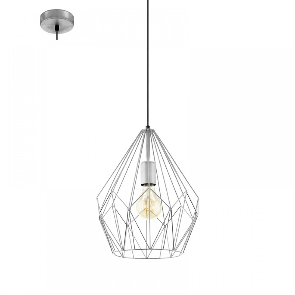 Lamparas Eglo Lampara Carlton Plata 49935