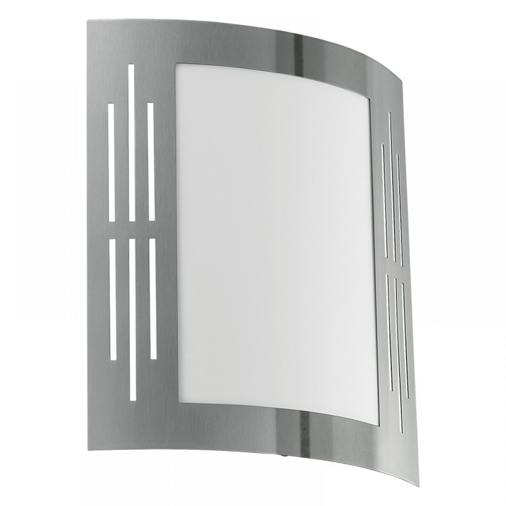 Lamparas Eglo Aplique Led Exterior Acero City 82309