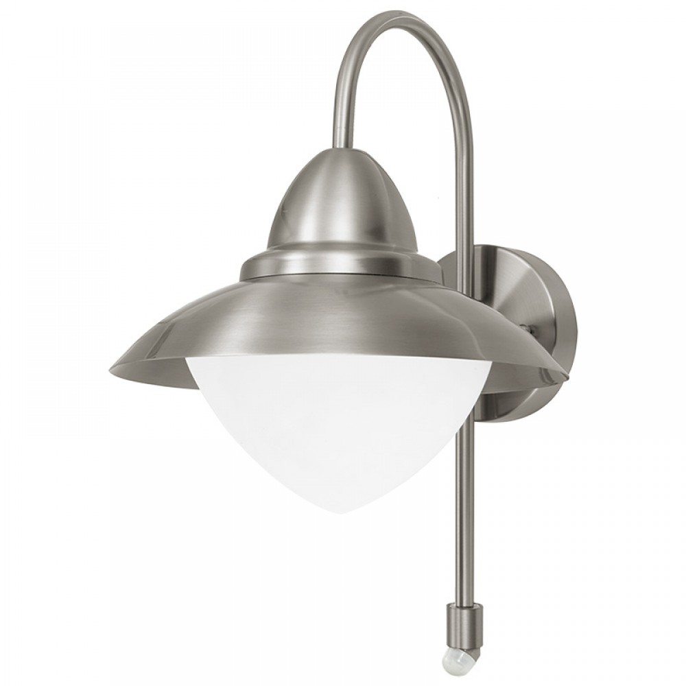 Lamparas Eglo Aplique Exterior Acero Sensor Sidney 87105
