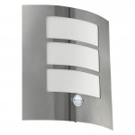 Lamparas Eglo Aplique Led Exterior Acero Sensor City 88142