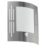 Lamparas Eglo Aplique Led Exterior Acero Sensor City 88144
