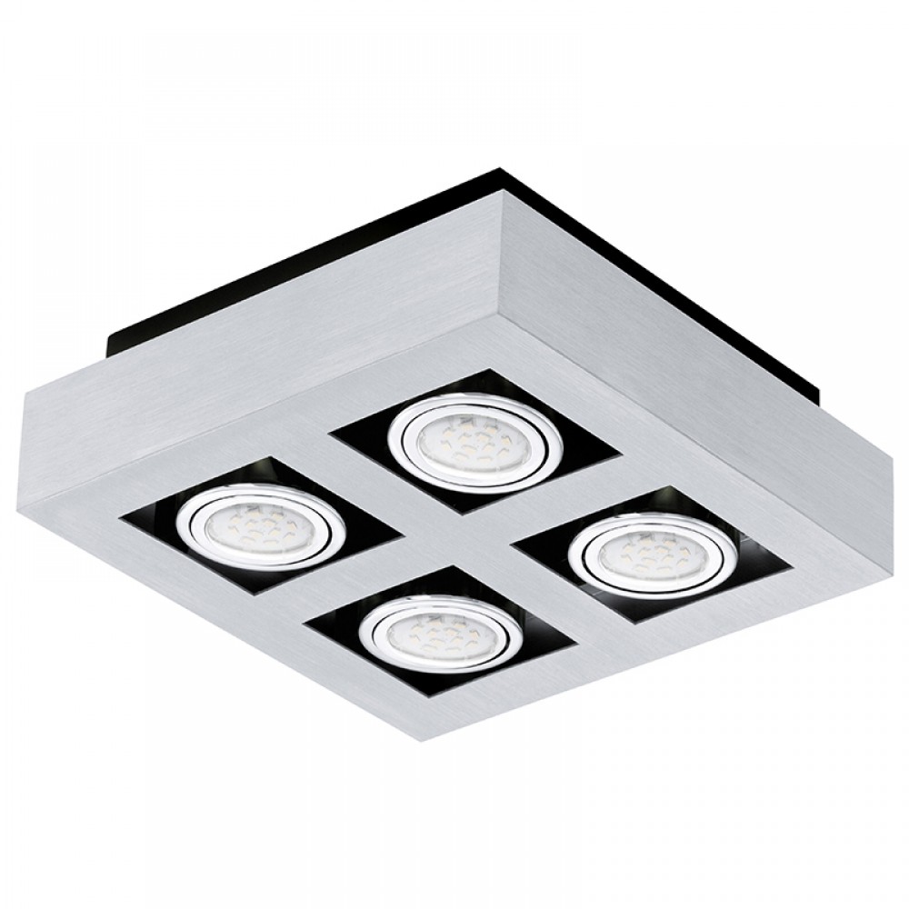 Lamparas Eglo Lampara Loke 1 Aluminio Cepillado 91355