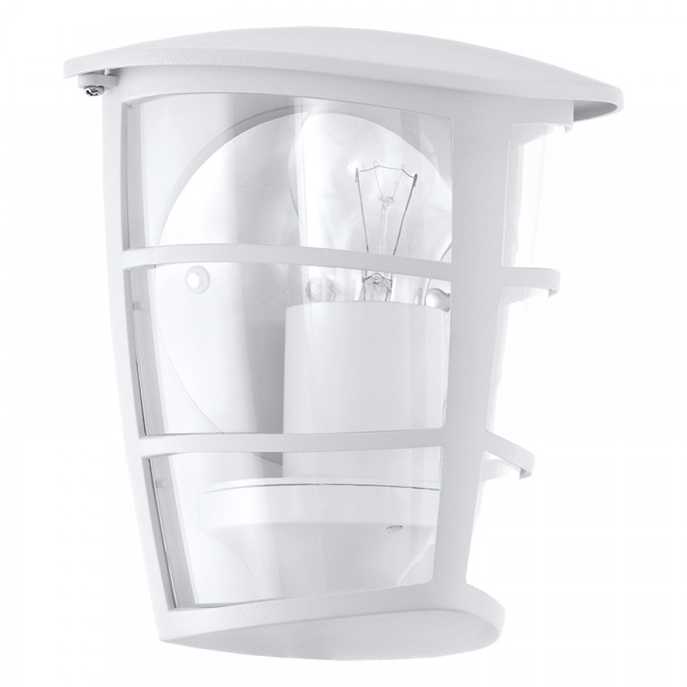 Lamparas Eglo Aplique Exterior Blanco Aloria 93403