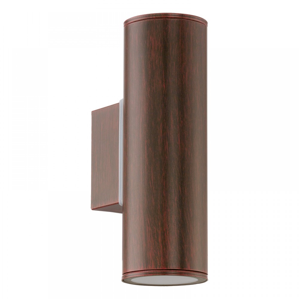 Lamparas Eglo Aplique Led Exterior Oxido 2Xgu10 Riga 94105