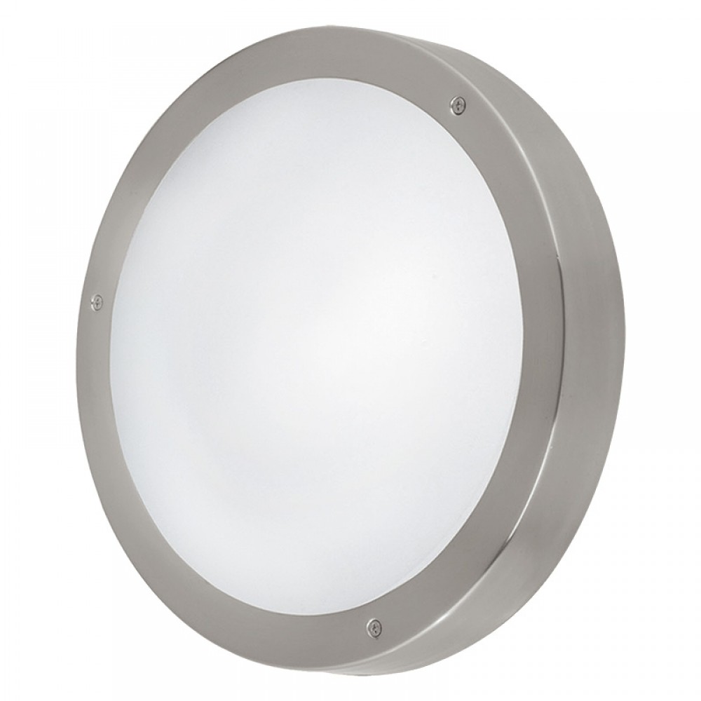 Lamparas Eglo Plafon Led Exterior Acero Vento 1 94121