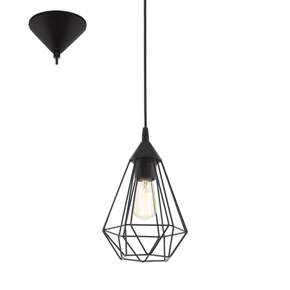 Lamparas Eglo Colgante Vintage Tarbes Negro 94187