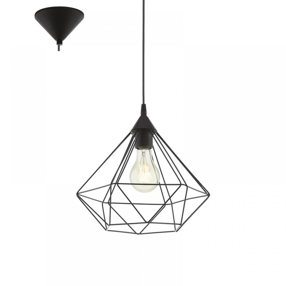 Lamparas Eglo Colgante Vintage Tarbes Grande Negro 94188