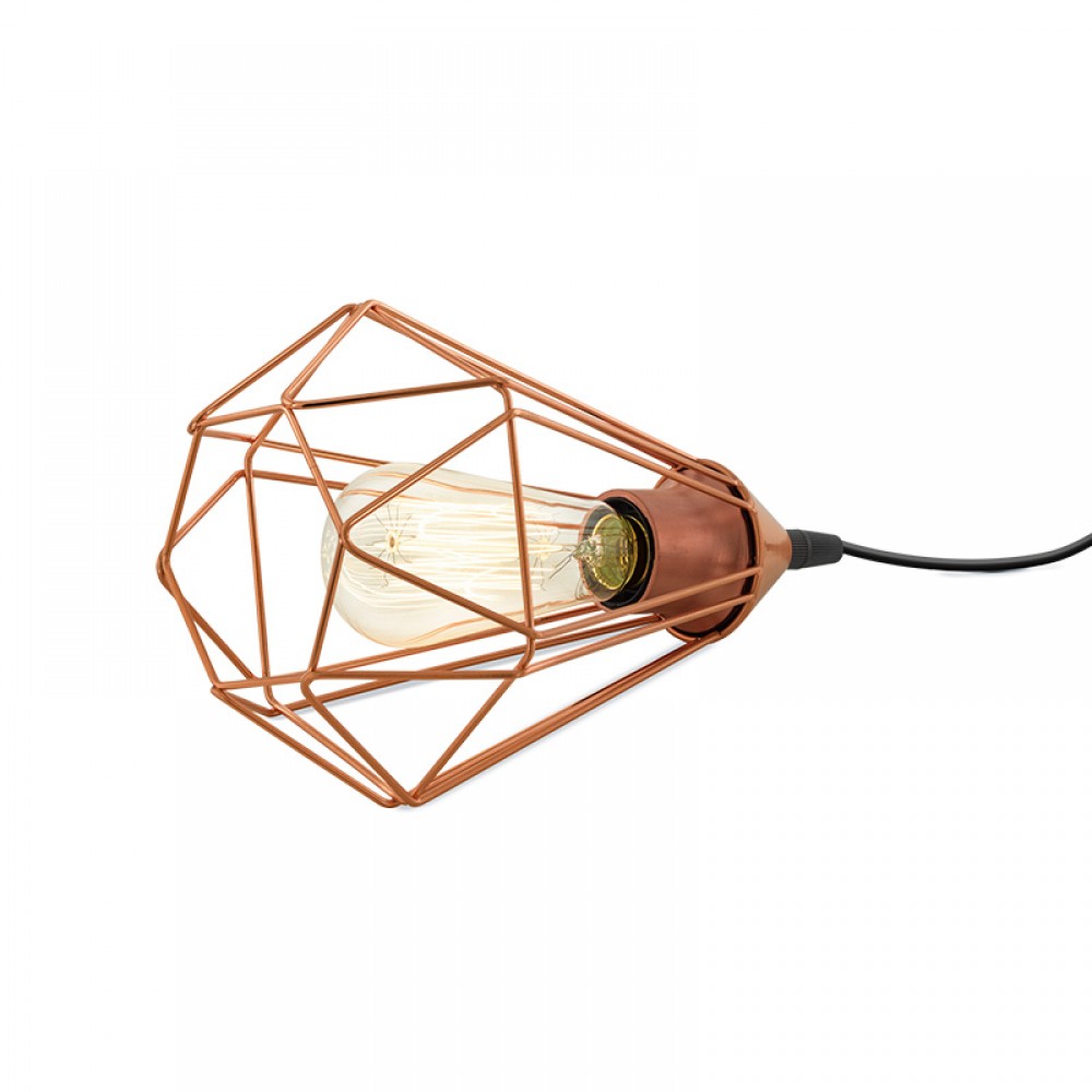 Lamparas Eglo Sobremesa Vintage Tarbes Cobre 94197