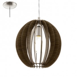 Lamparas Eglo Colgante Madera Cossano E27 1 Luz 94635