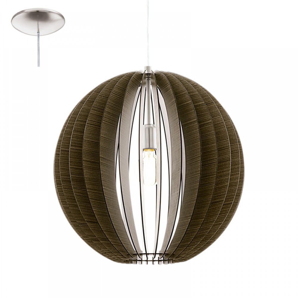 Lamparas Eglo Colgante Madera Cossano E27 1 Luz 94636