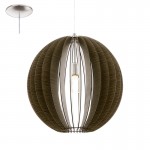 Lamparas Eglo Colgante Madera Cossano E27 1 Luz 94636