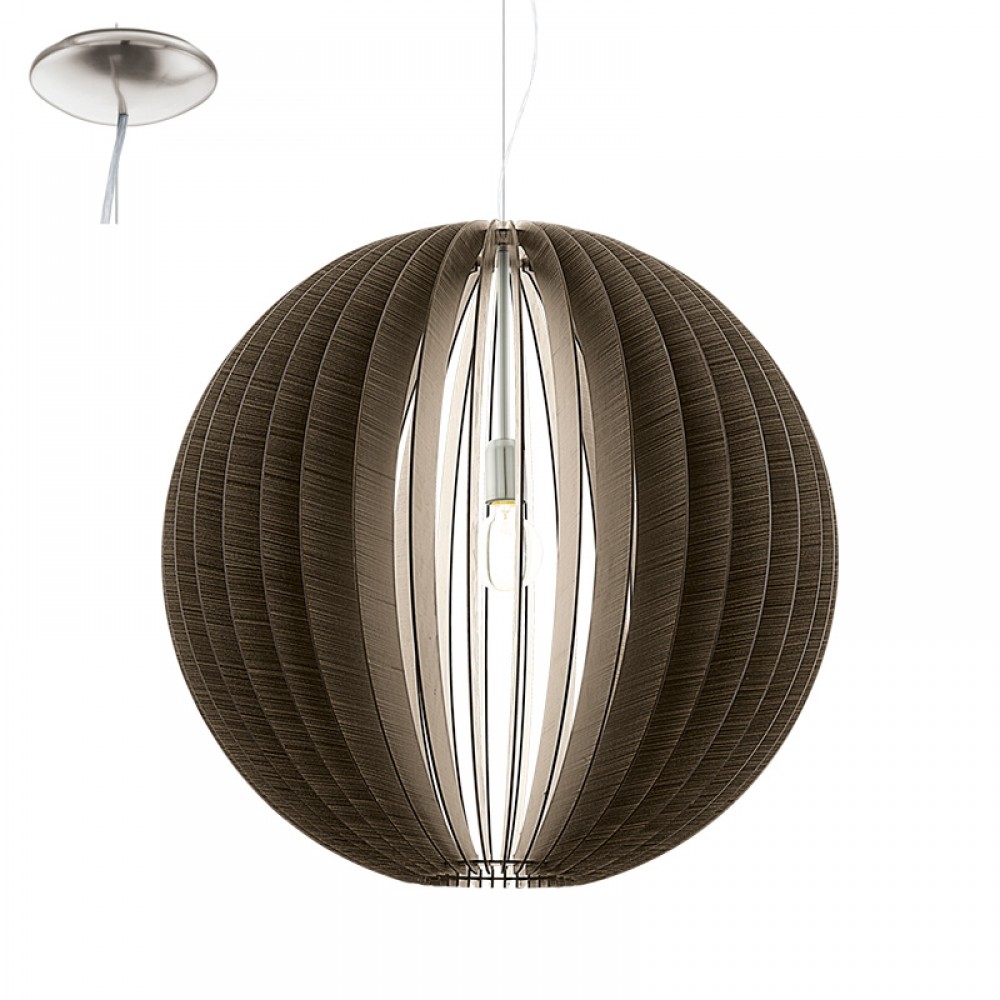 Lamparas Eglo Colgante Madera Cossano E27 1 Luz 94637