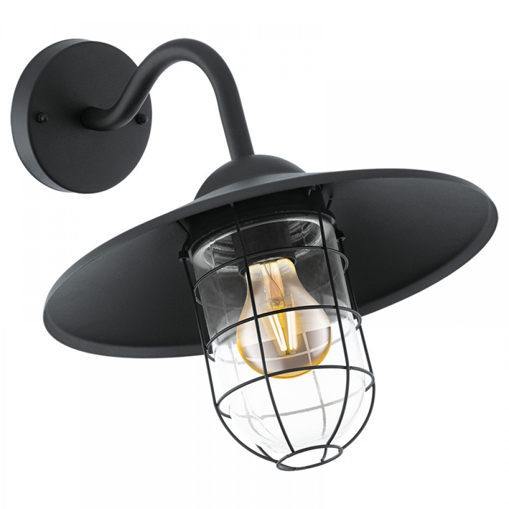Lamparas Eglo Aplique Exterior Negro Melgoa 94792