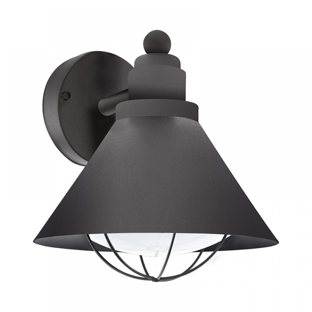 Lamparas Eglo Aplique Exterior Negro Barrosela 94805
