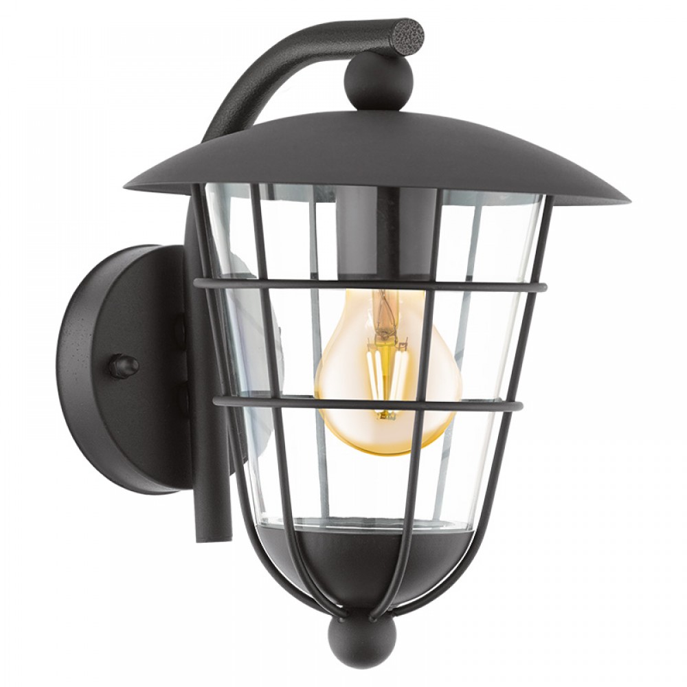 Lamparas Eglo Aplique Exterior Negro Pulfero 94841