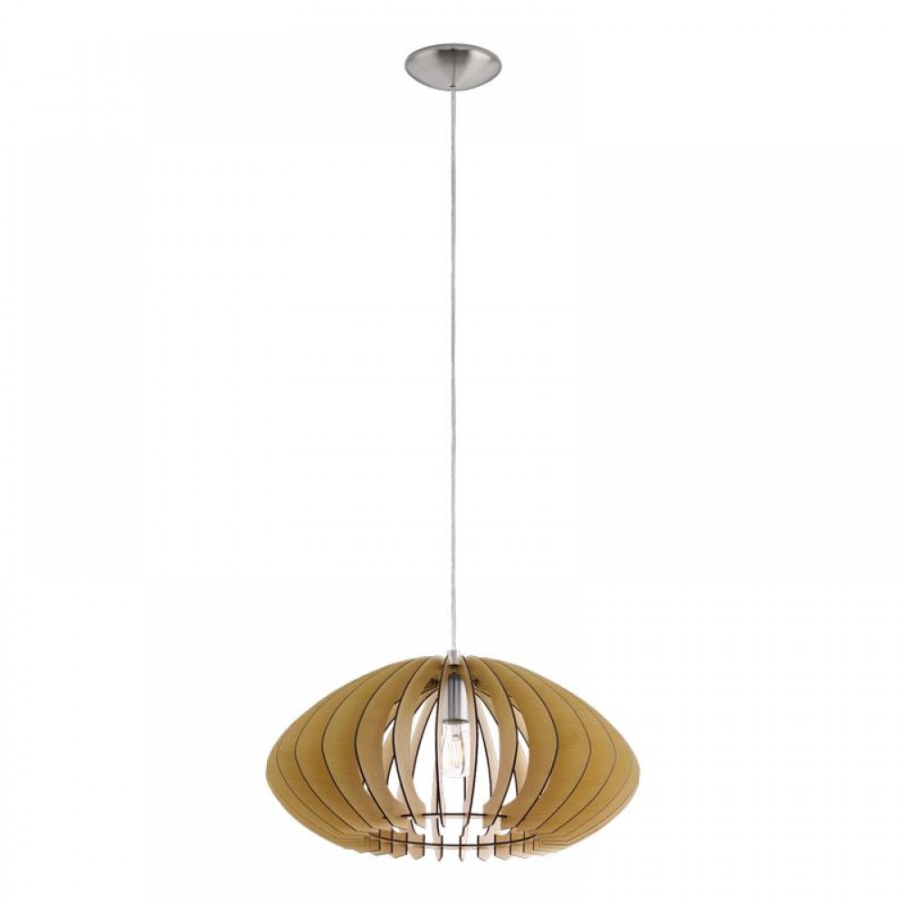 Lamparas Eglo Colgante Madera Cossano 2 E27 1 Luz 95257