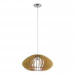 Lamparas Eglo Colgante Madera Cossano 2 E27 1 Luz 95257