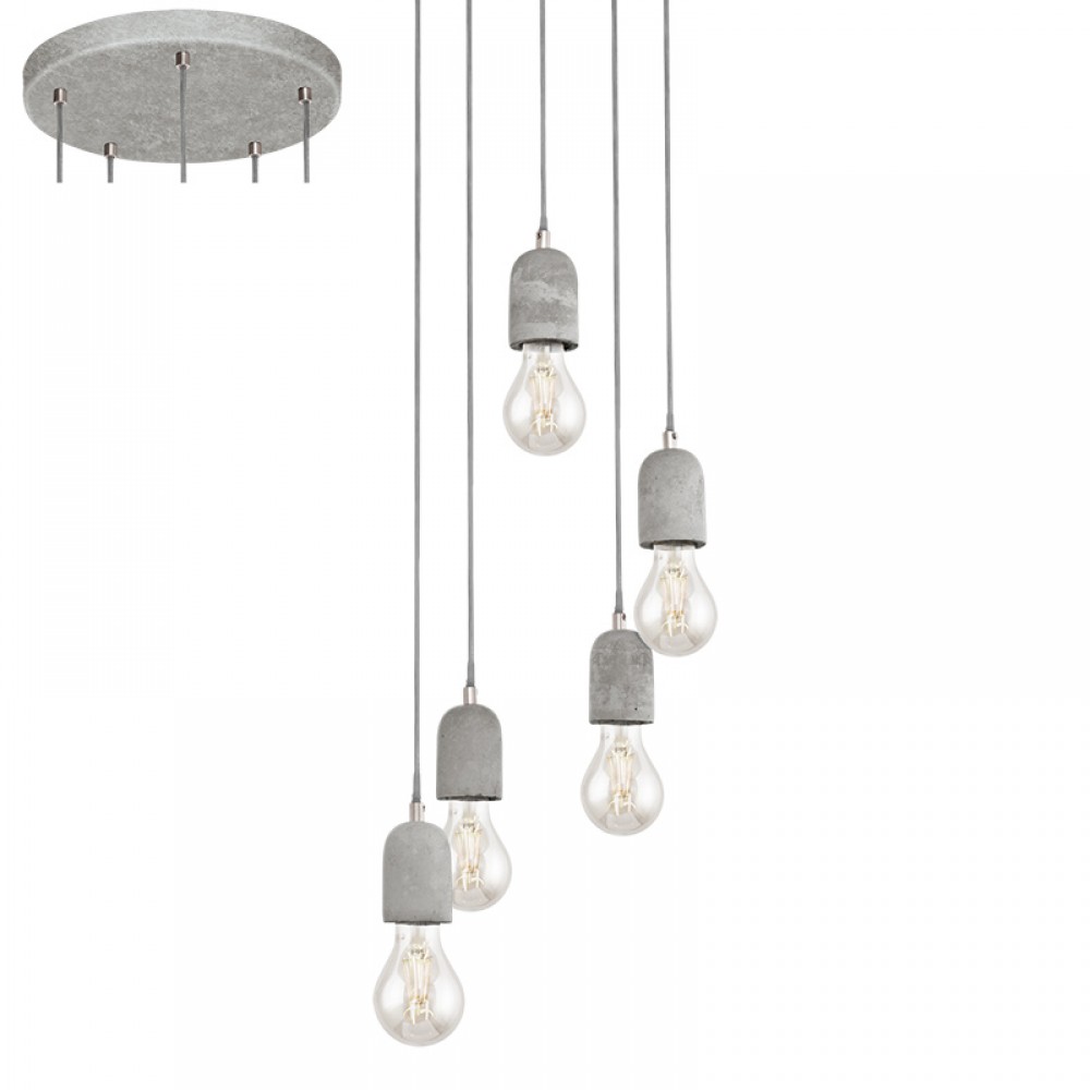 Lamparas Eglo Colgante Silvares E27 5 Luces 95524