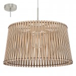 Lamparas Eglo Colgante Madera Sendero E27 1 Luz 96193