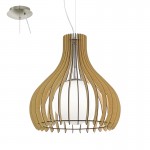 Lamparas Eglo Colgante Madera Tindori E27 1 Luz 96214