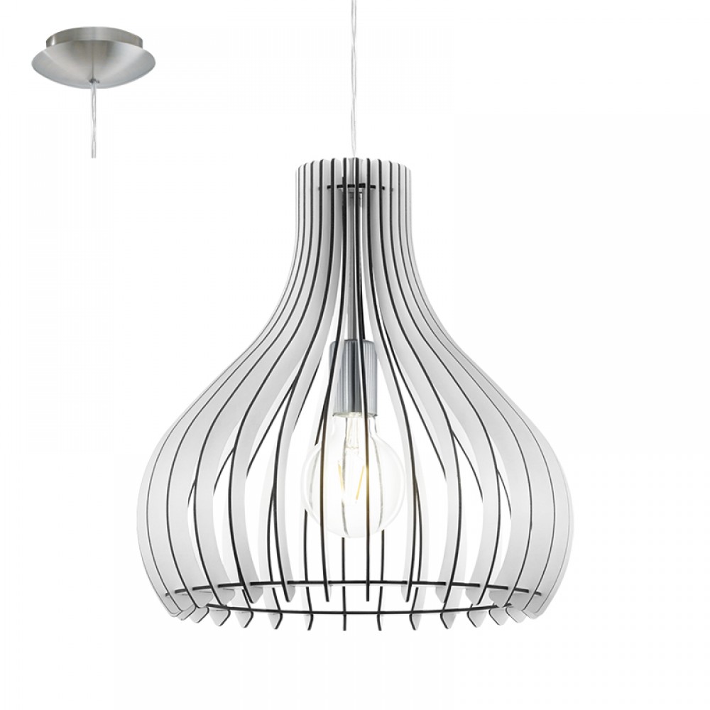 Lamparas Eglo Colgante Madera Tindori E27 1 Luz 96257