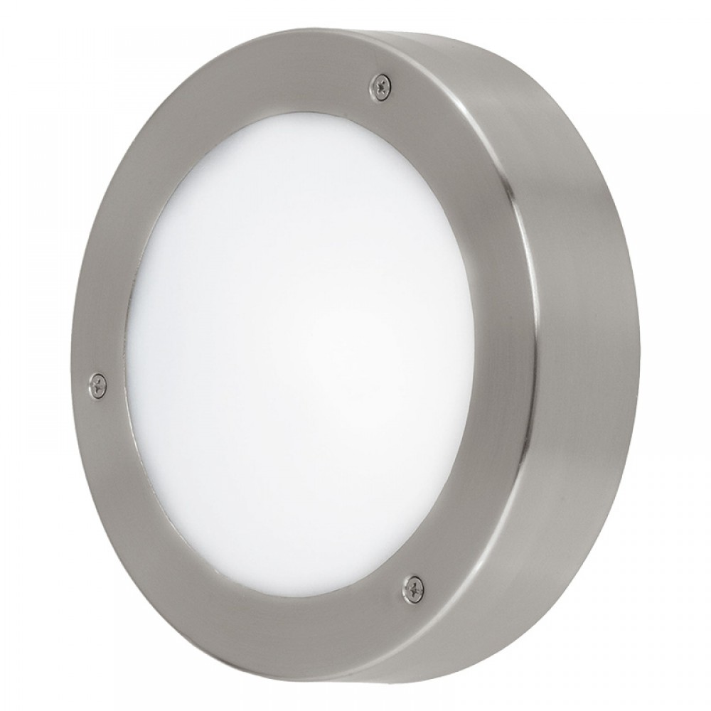 Lamparas Eglo Plafon Led Exterior Acero Vento 2 96365
