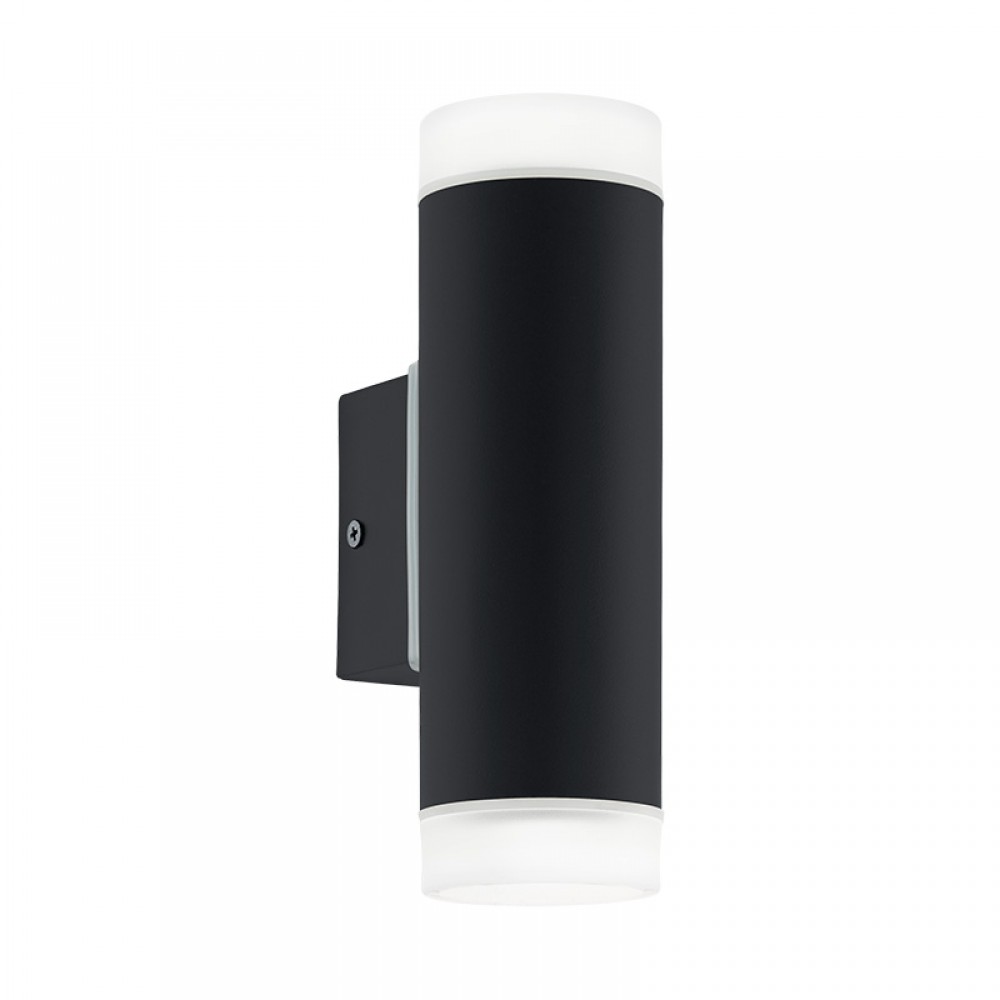 Lamparas Eglo Aplique Led Exterior Negro Riga-Led 96505