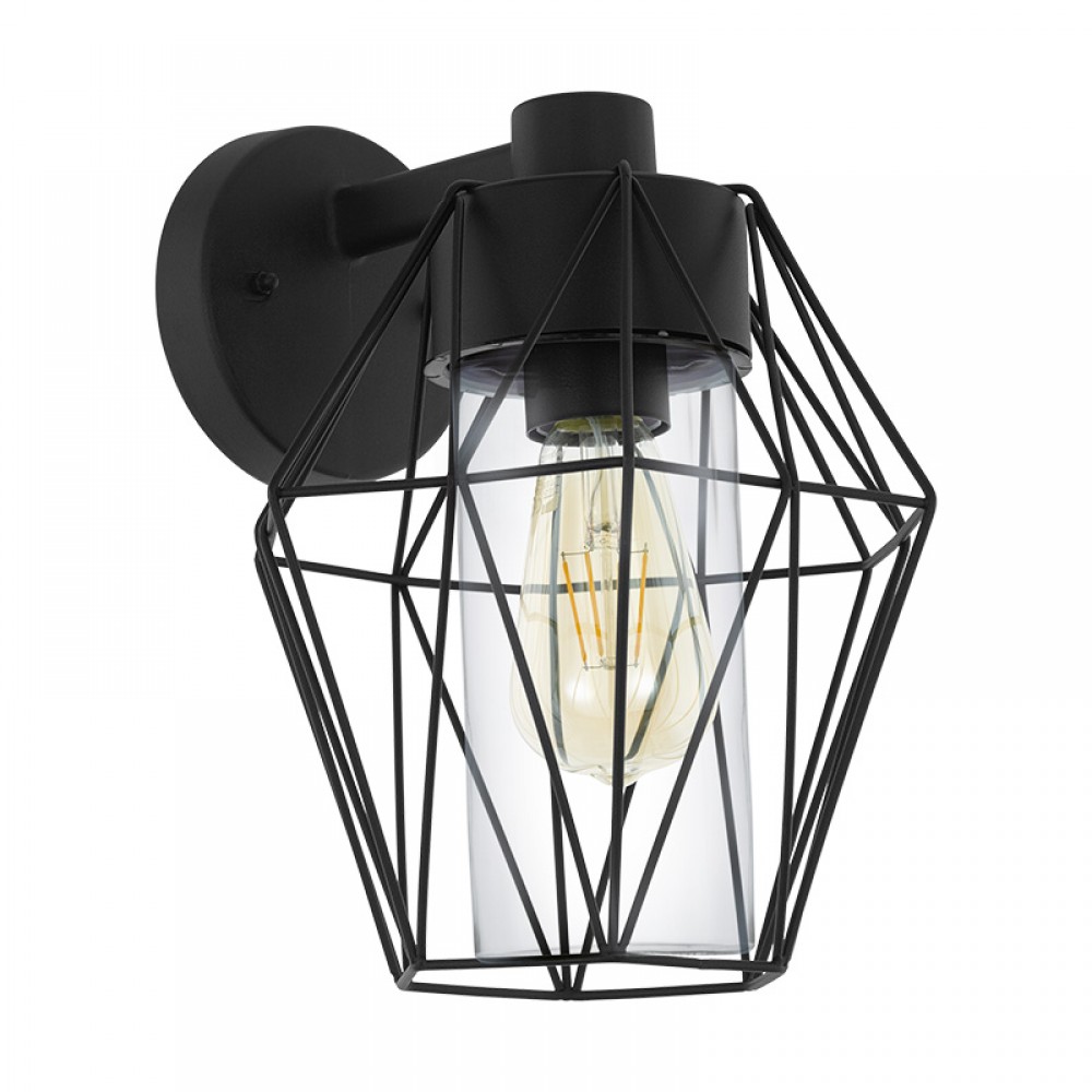 Lamparas Eglo Aplique Exterior Negro Canove 97226