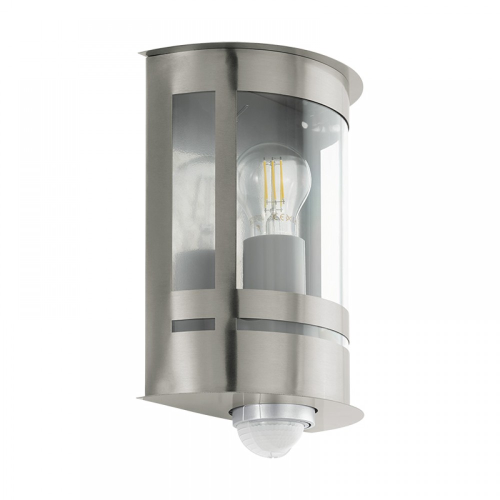 Lamparas Eglo Aplique Led Exterior Acero Sensor Tribano 97284