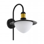 Lamparas Eglo Aplique Exterior Negro Oro Sirmione 97285