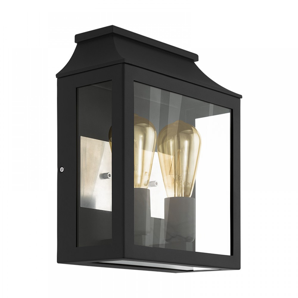 Lamparas Eglo Aplique Exterior Negro Soncino 97294