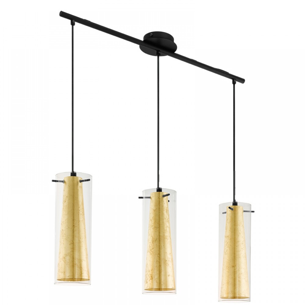 Lamparas Eglo Colgante Pinto Gold E27 3 Luces 97652
