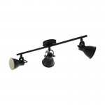 Lamparas Eglo Foco 3 Led Negro Seras 1 98399