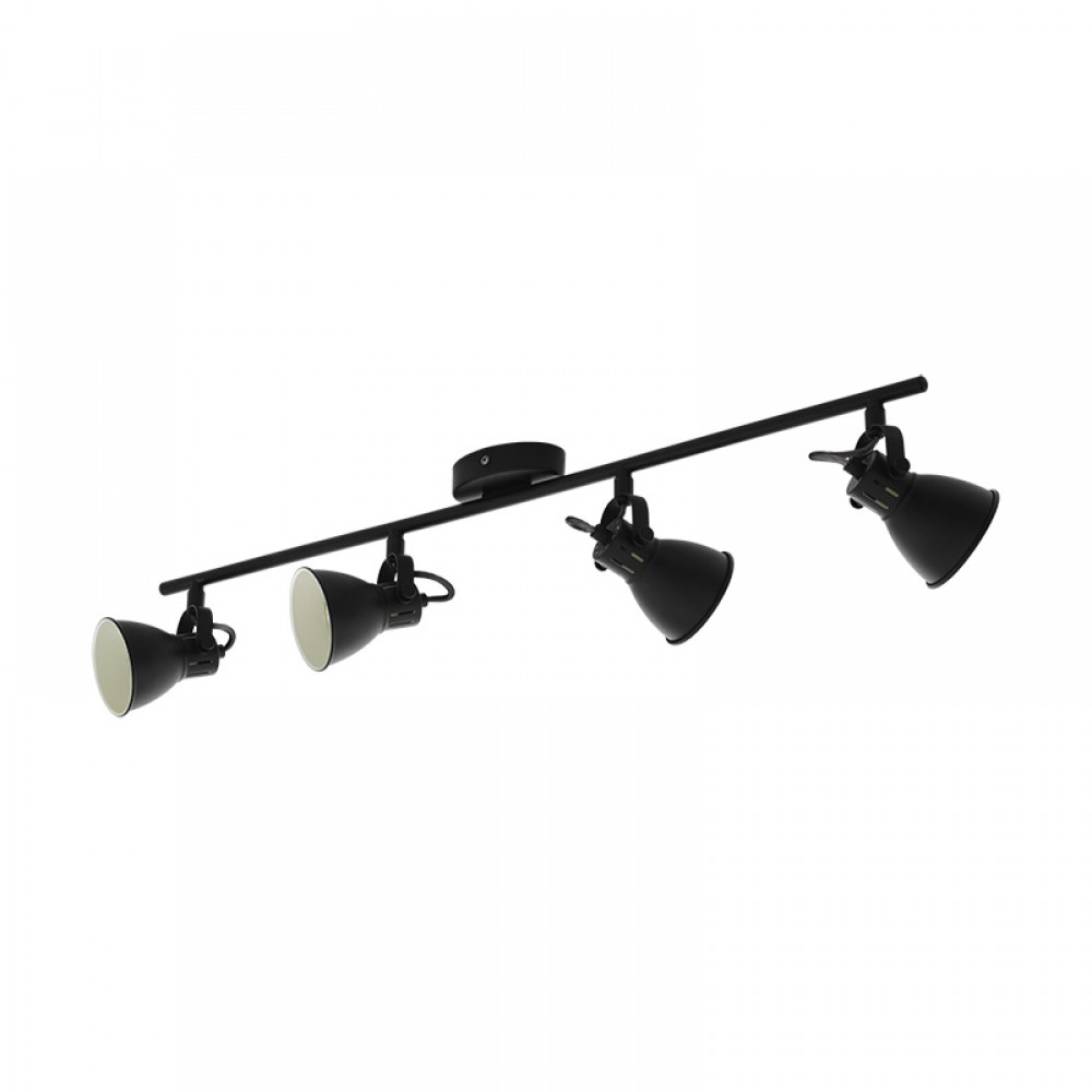 Lamparas Eglo Foco 4 Led Negro Seras 1 98408