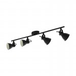 Lamparas Eglo Foco 4 Led Negro Seras 1 98408