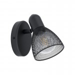 Lamparas Eglo Foco 1 Led Negro Carovigno 98621