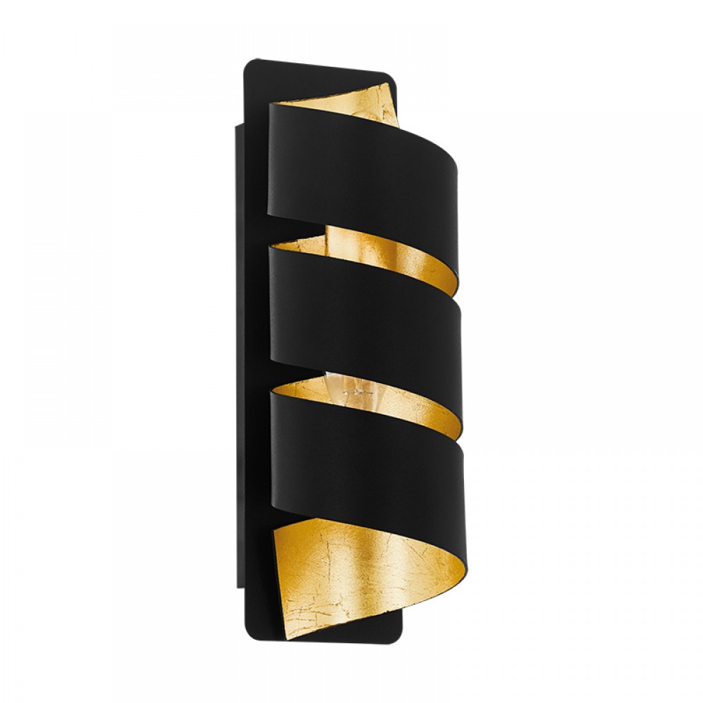 Lamparas Eglo Aplique Negro Oro Elizondo 98755
