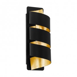 Lamparas Eglo Aplique Negro Oro Elizondo 98755