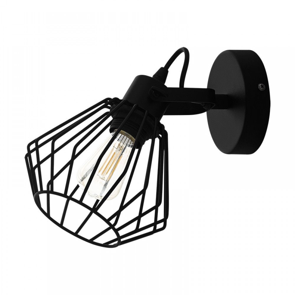 Lamparas Eglo Foco 1 Led Negro Tabillano 98762