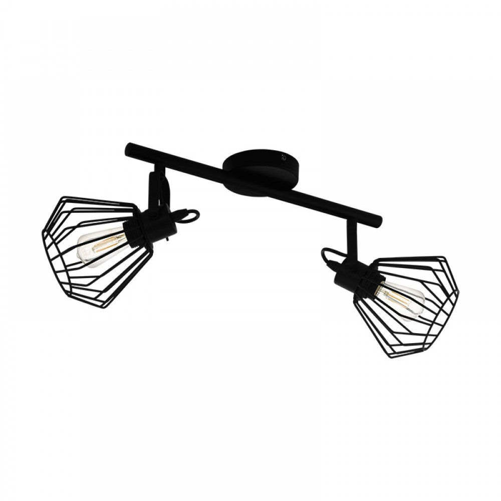 Lamparas Eglo Foco 2 Led Negro Tabillano 98763