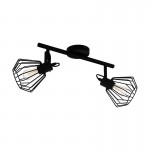 Lamparas Eglo Foco 2 Led Negro Tabillano 98763
