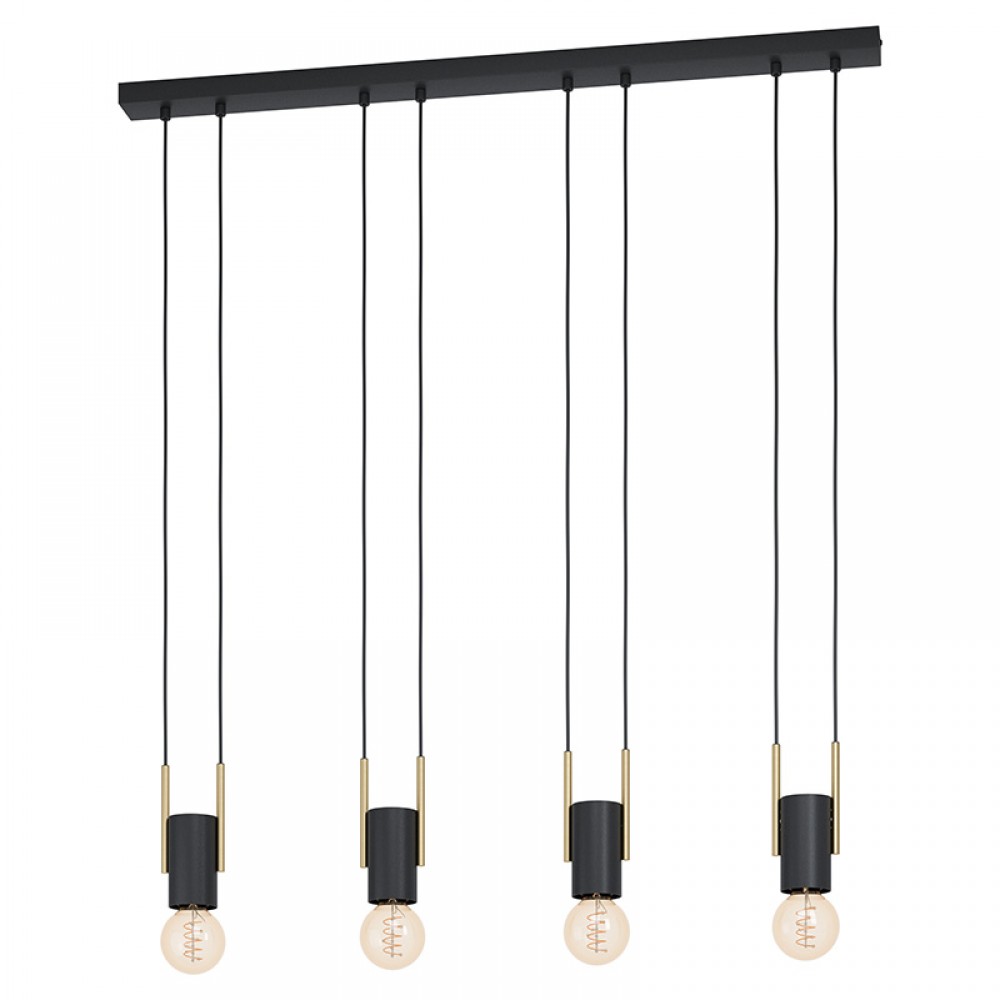Lamparas Eglo Lampara Bitachito Negro, Laton 98858