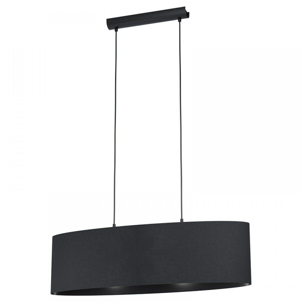 Lamparas Eglo Colgante Oval Negro Maserlo 1 99044