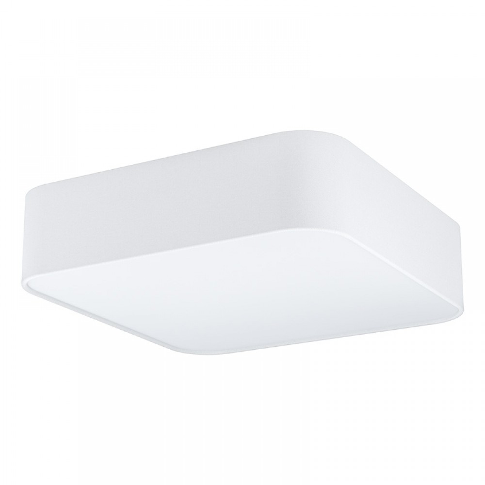 Lamparas Eglo Plafon Tela Blanca Pasteri Square 99089