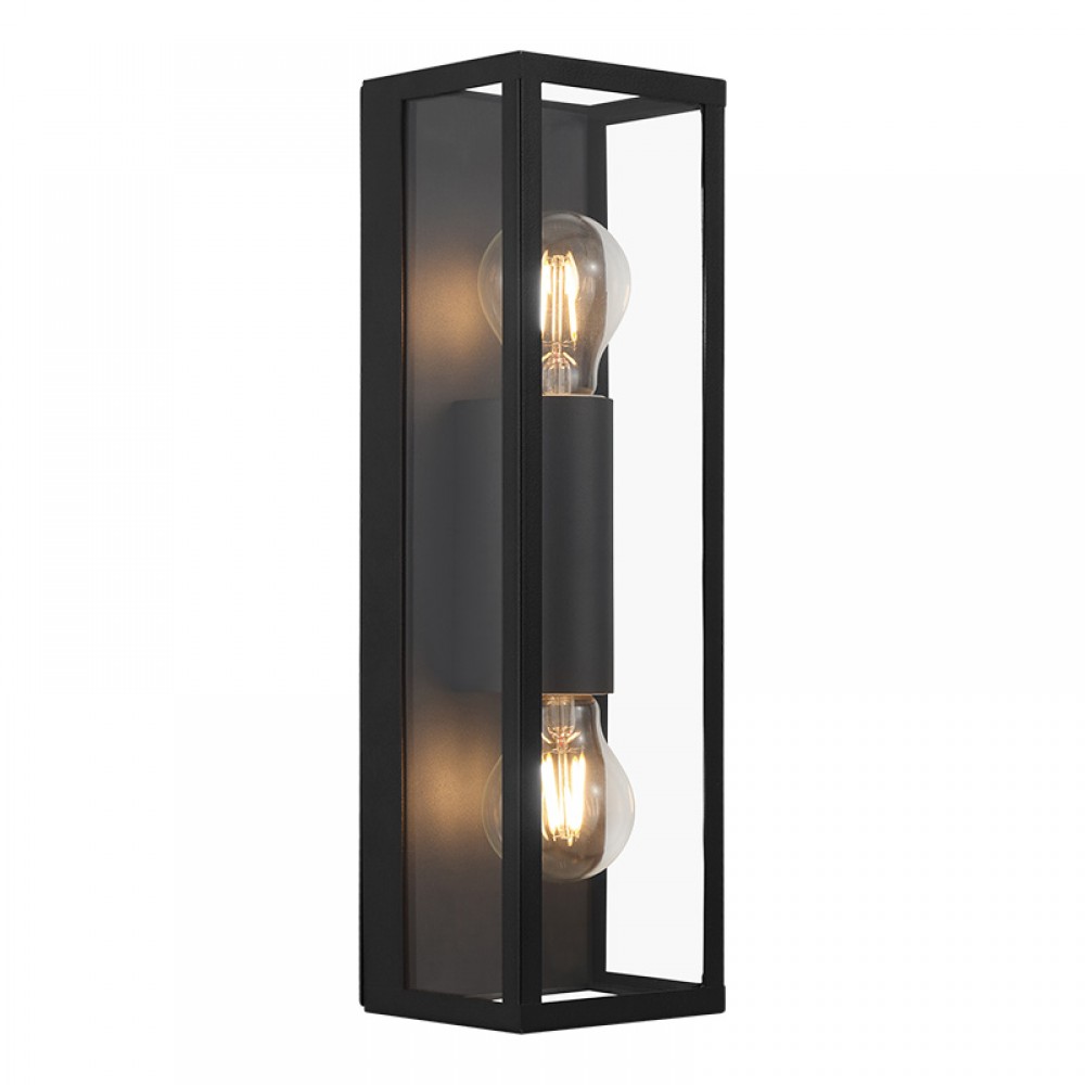 Lamparas Eglo Aplique Negro Doble Amezola 99124